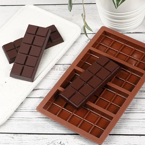 Miniatura 6 de Webake Molde de barra de chocolate profundo para relleno, molde de silicona para chocolate para rellenar chocolate, caramelos, cera derretida