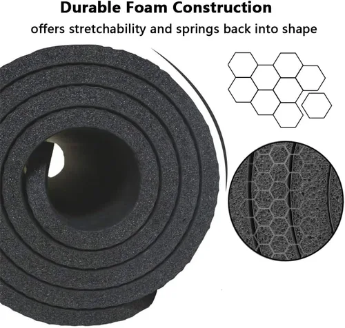 Miniatura 8 de LFS Esterilla de yoga de 72.8" x 31.5" x 2/5 pulgadas de grosor con correa y bolsa, alfombrilla de entrenamiento extra ancha para mujeres y hombres
