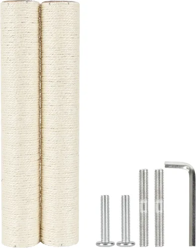 Miniatura 15 de Poste rascador de árbol para gatos de 2.9 in de diámetro, piezas de poste de sisal de repuesto para torre de gato (M10, 9,84 pulgadas/9.8 in)