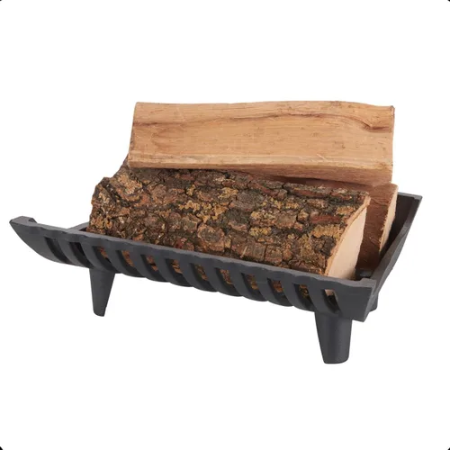 Rejilla de chimenea de 17 pulgadas, resistente, rejilla de fuego de hierro fundido, 17 pulgadas de ancho x 11.5 pulgadas de profundidad x 7 pulgadas
