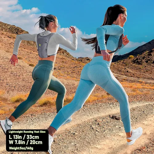 Miniatura 3 de Chaleco de hidratación para correr para mujeres y hombres, chaleco de agua mochila de 5 litros, mochila ligera de hidratación para senderismo