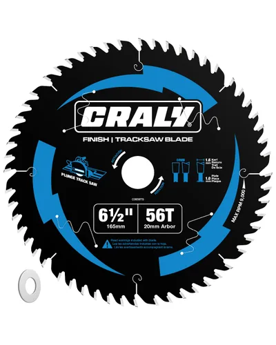 Miniatura 10 de CRALY Hoja de sierra circular de 6-1/2 pulgadas con 24 dientes para corte de madera, marco, 5/8 pulgadas de eje, carburo con punta, corte fino