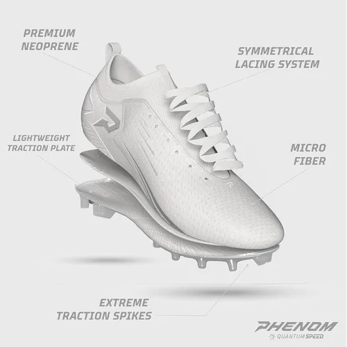 Miniatura 4 de Phenom Elite Quantum Speed Tacos de Fútbol Americano Edición de Color del Equipo Tacos Ligeros de Rendimiento de Velocidad para Hombres y Niños