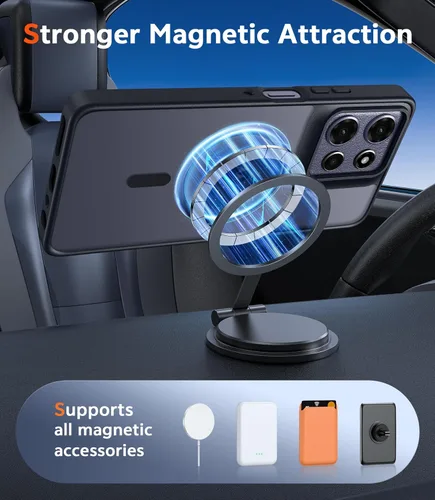 Miniatura 1213 de FNTCASE Funda para iPhone 13 Pro-Max: Fundas magnéticas transparentes compatibles con Magsafe Slim anti amarillamiento protección contra caídas