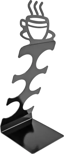 Miniatura 2 de Soporte para cápsulas de café para encimera, soporte de 6 ranuras K-Cup para espacios pequeños, almacenamiento compacto, soporte de metal