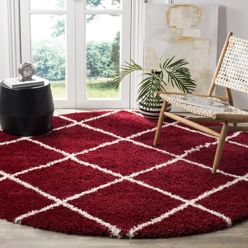 Miniatura 120 de SAFAVIEH - Alfombra de la colección Hudson Shag, diseño de enrejado moderno, no desprende pelusa y fácil de cuidar, 2 pulgadas de grosor, ideal