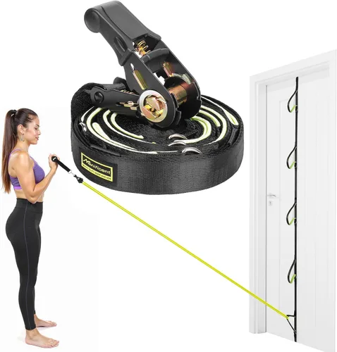 Miniatura 10 de Manificent Anclaje de Puerta para Bandas de Resistencia, Sistema de Anclaje de Puerta Acolchado de Servicio Pesado con Gancho de Puerta, Accesorio