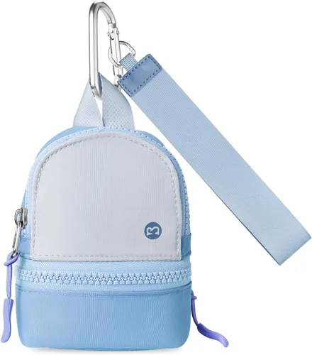 Miniatura 7 de Babysun Mini Mochila Llavero Muñequera Bolso Pequeño de Cambio Monedero Lindo Con Cremallera Cartera Con 3 Ranuras Para Tarjetas RFID Para