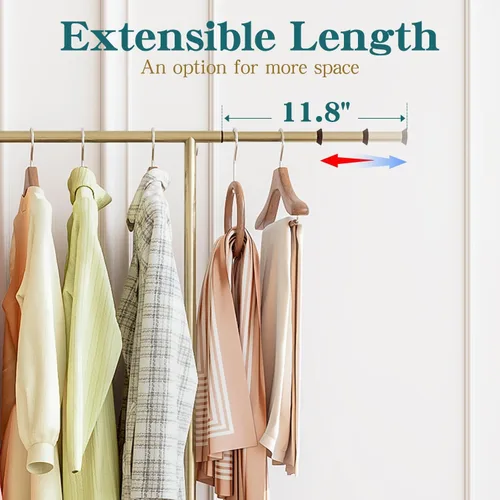 Miniatura 5 de SUOERNUO Perchero con ruedas para colgar ropa, perchero de metal portátil para dormitorio, lavandería, sala de estar