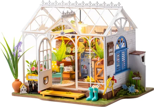 Miniatura 9 de Rowood Kit de Casa en Miniatura, Kits de Casa de Muñecas en Miniatura de Invernadero DIY para Adultos, Miniaturas de Mayberry Street, Artesanías
