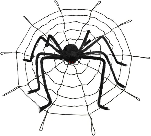 Miniatura 5 de Araña gigante de Halloween de 6.6 pies, decoración de Libay para exteriores, araña peluda grande, araña peluda aterradora, decoración espeluznante