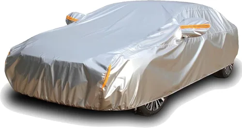 Miniatura 11 de Tecoom Funda resistente de múltiples capas para automóvil, para todo tipo de clima, impermeable, resistente al viento, reflectante, nieve, sol