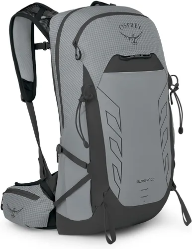 Osprey Talon Pro 20L Mochila de senderismo para hombre con cinturón de cadera, forro plateado
