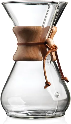 Cafetera de vidrio para verter Chemex - Serie Clásica - 8 tazas - Embalaje exclusivo
