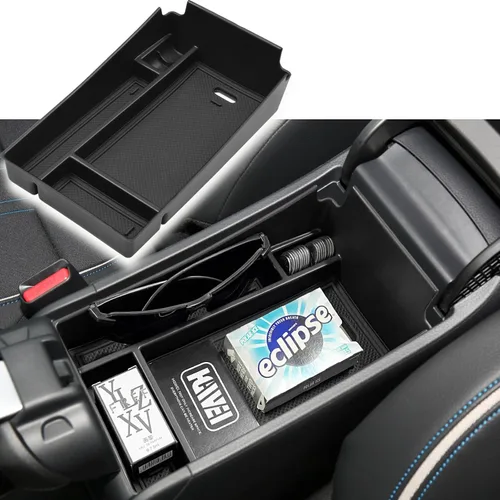 HGWEI - Bandeja organizadora de consola central compatible con Honda HRV 2023 2024 2025 2026, caja de almacenamiento para reposabrazos para HRV Negro