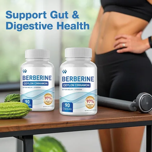 Miniatura 5 de Suplemento de berberina de 1500 mg – Berberina HCl 97% de pureza con suplementos de complejo de canela de Ceilán, sin OMG, vegano – 90 cápsulas
