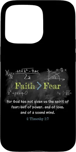 Miniatura 31 de Faith > Fear 2 Timothy 1:7 Christian Verse Math Equation Case for iPhone 17