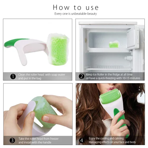 Miniatura 5 de Teenitor Rodillo de hielo verde menta, rodillo de cara fría, rodillo de hielo para alivio de la hinchazón de la cara y los ojos, rodillo facial
