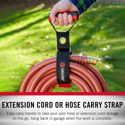 Miniatura 3 de Velcro Brand Correa de transporte resistente con asa Soporta 100 libras Almacenamiento de cable de extensión, fácil de transportar o colgar