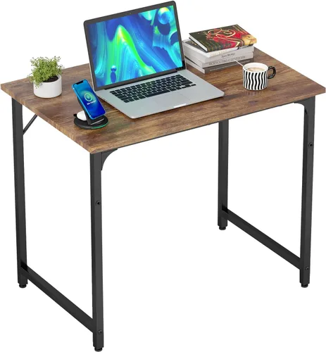 Miniatura 15 de BestOffice Escritorio para computadora, escritorio de oficina en casa, estilo moderno y simple para oficina en casa, estudio y escritura