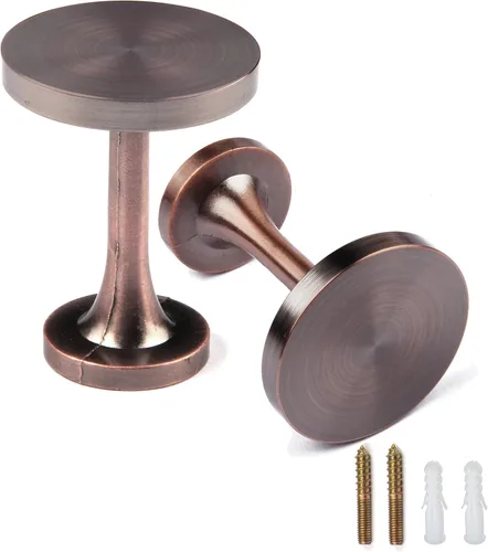 Miniatura 10 de BEL AVENIR Paquete de 2 soportes de metal redondos de metal para cortinas de medallón, ganchos de pared, estilo moderno y simple, decoración