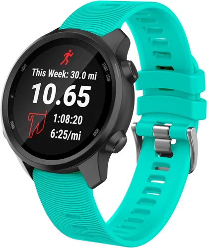 Miniatura 13 de ISABAKE Correa de reloj para Garmin Forerunner 245/645 Music, correa de repuesto de silicona de liberación rápida de 0.787 in para Vivoactive 3/Venu
