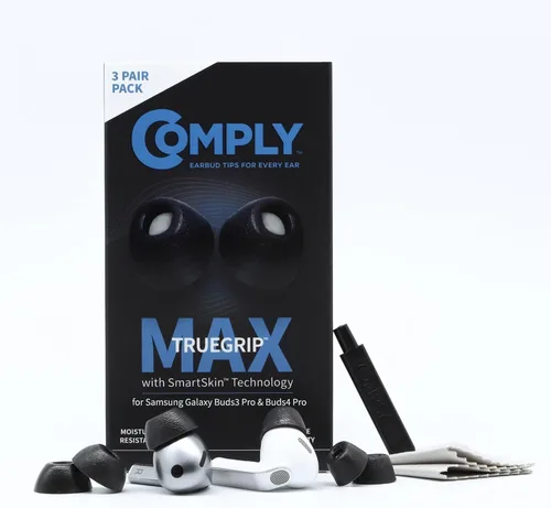 Miniatura 10 de Comply TrueGrip Puntas de recambio de espuma viscoelástica premium para auriculares Samsung Galaxy Buds3 Pro Comodidad mejorada, ajuste seguro