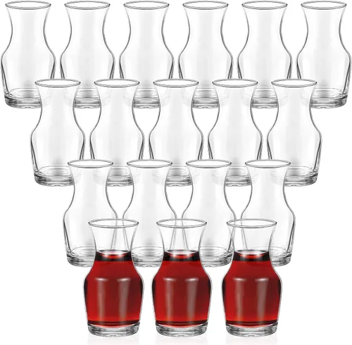 Miniatura 15 de Remagr Paquete de 3 Jarras de Vino de Vidrio de Una Sola Porción Pequeñas Mini Jarras Decantador de Vino Individual de Repuesto para Cenas, Fiestas