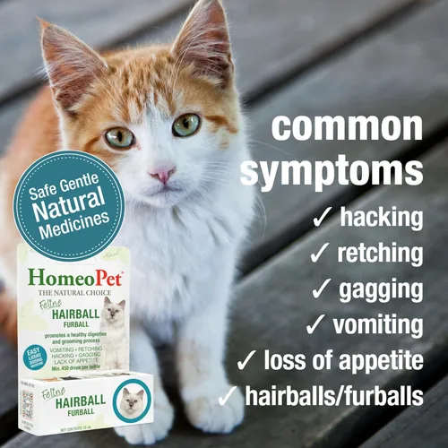 Miniatura 3 de HomeoPet Feline Hairball Furball Suplemento seguro y natural para gatos, alivio de bolas de pelo de gato, 0.5 fl oz