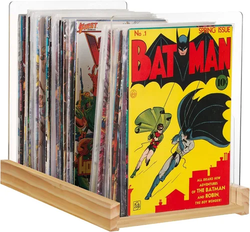 Miniatura 11 de Soporte de almacenamiento patentado para cómics, caja de exhibición de madera y acrílico para coleccionistas, organizador para cómics, revistas