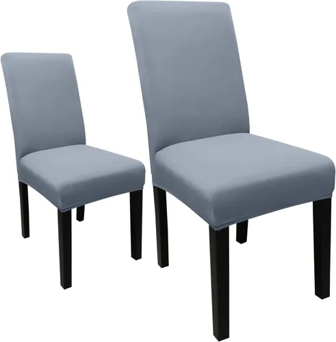 Miniatura 24 de JQinHome Juego de 8 fundas para sillas de comedor, fundas de alta elasticidad extraíbles y lavables, fundas protectoras de asiento para silla