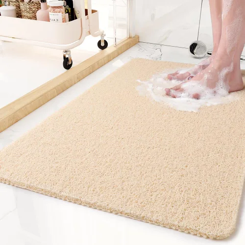 Miniatura 6 de Tapete antideslizante para bañera, 16 x 24 pulgadas, tapetes de ducha para bañera, tapetes de baño de PVC con textura de lufa para áreas húmedas