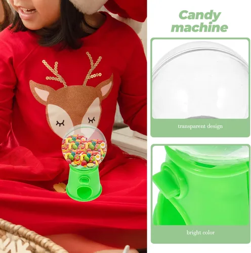 Miniatura 5 de STOBOK Mini máquina de dulces dispensador de juguetes giratorio Gumball Candy Catcher para niños Fiesta Jugar Mejorar la coordinación mano-ojo, Verde
