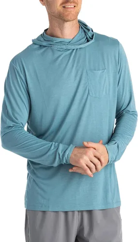 Miniatura 8 de Free Fly Sudadera ligera con capucha para hombre, con protección solar UPF 20+ para hombre, transpirable, manga larga, para pesca