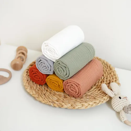 Miniatura 5 de Konssy Juego de paños de muselina para bebé, unisex, paquete de 6 unidades, grandes, 100% algodón, ropa para eructos para recién nacidos, bebés