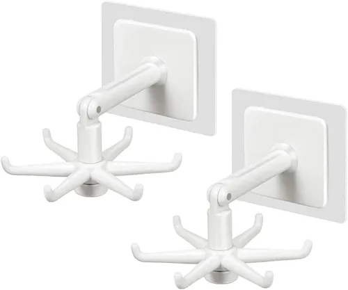 Miniatura 11 de Ganchos Portautensilios Colgantes Soporte para Utensilios de Cocina Gancho para Pared Montaje con Rotación de 360 Grados Gancho Plegable