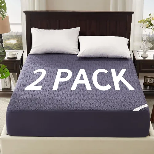 Miniatura 11 de BEDLORE Paquete de 2 protectores de colchón impermeables, tamaño individual con bolsillo profundo de 6 a 15 pulgadas de profundidad, funda