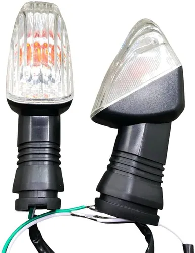 Para Kawasaki Ninja ZX-6R 1000 KLE 500/650 VERSYS Z750S KLR 650 1 par blanco lente motocicleta luz de señal de giro delantero trasero intermitentes