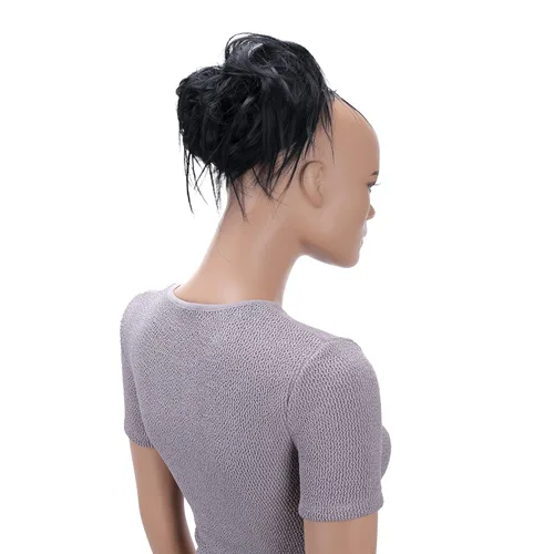 Miniatura 4 de CAISHA Prettyshop - Banda elástica XXL tipo postizo de cabello voluminoso ondulado, ideal para peinados recogidos de novias o rodetes desaliñados