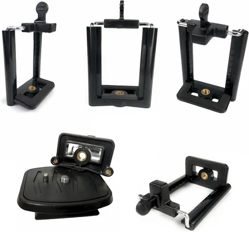 Miniatura 7 de Adaptador de trípode para teléfono celular – Soporte de trípode para iPhone – 7 SE 6 6S Plus 5 5S 5C 4 4S Soporte de clip accesorio conector