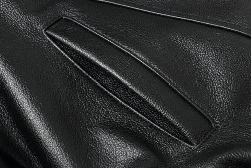 Miniatura 7 de REED Chaqueta de cuero genuino estilo americano para hombre