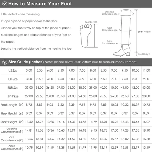 Miniatura 8 de DREAM PAIRS Women's Knee High Low Hidden Wedge Boots