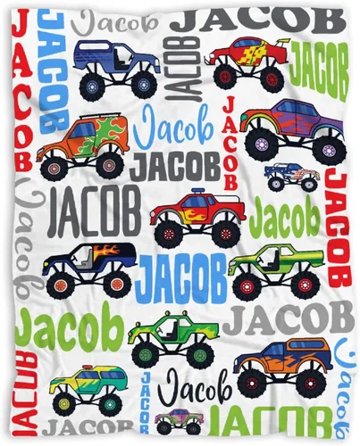 Miniatura 42 de Manta de bebé con texto en inglés «Just A Boy Who Loves Trucks» para niños y niñas, manta súper suave para envolver al recién nacido, acogedora