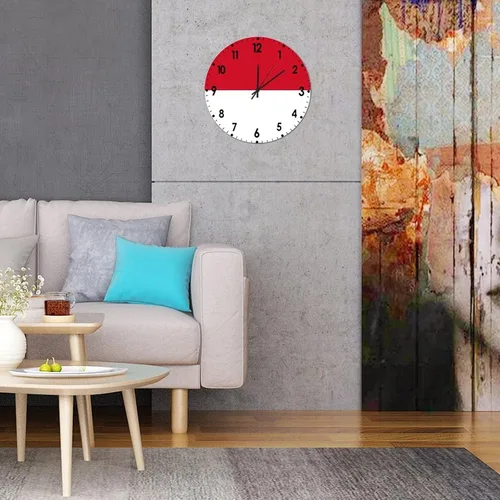 Miniatura 603 de Cheyan Reloj de pared con bandera de Canadá de 12 pulgadas, silencioso, sin tictac, de PVC, funciona con pilas, reloj redondo decorativo, regalo