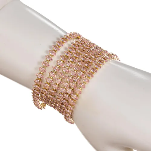 Miniatura 16 de 1 yarda de cadena estrecha de diamantes de imitación de zircón de cristal, adorno rectangular de cuentas para costura, manualidades, decoración