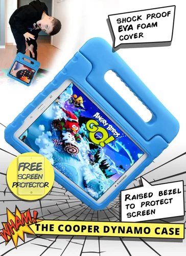 Miniatura 3 de Cooper Dynamo - Funda protectora resistente para Samsung Tab A 10.1 (2016) T580 T585 solo Funda a prueba de niños con soporte, asa, protector