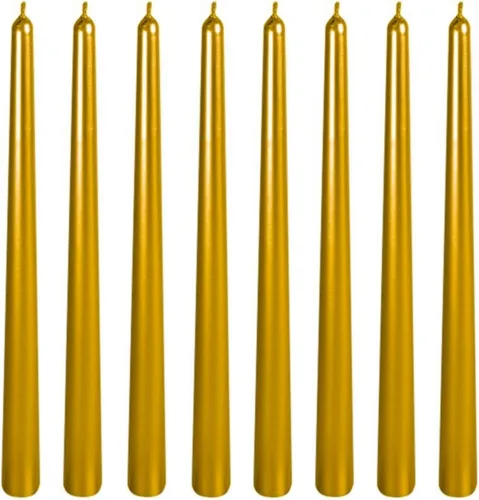 Miniatura 7 de Kemladio - Juego de 8 velas cónicas doradas de 10 pulgadas, queman sin aroma, con una duración de 7.5 horas, velas elegantes para la cena, velas