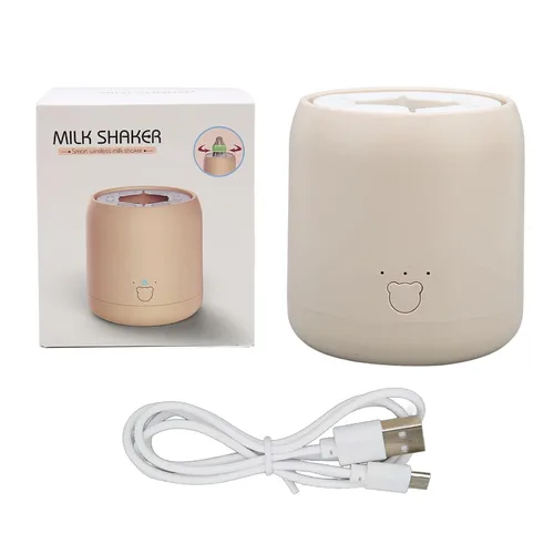 Miniatura 8 de Mezclador eléctrico de leche para bebés con carga USB automática en polvo, mezclador eléctrico portátil de bajo ruido, mezclador de leche para bebés