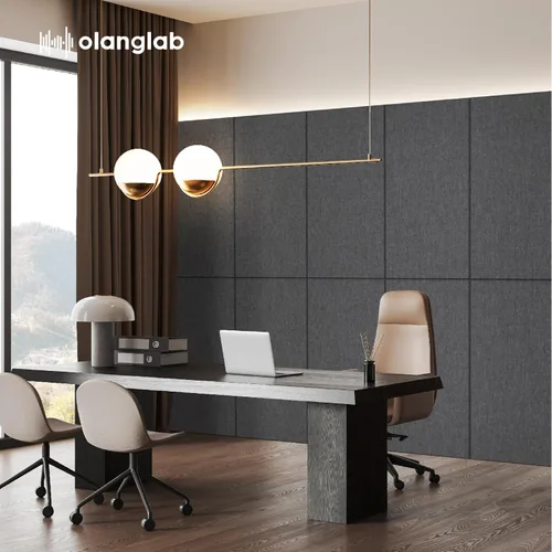 Miniatura 8 de Olanglab Paneles de pared acústicos absorbentes de sonido, 2 unidades, paneles de amortiguación de sonido de fibra de vidrio de 2 pulgadas, 24 x 48