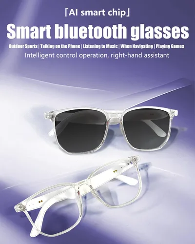 Miniatura 8 de Lentes inteligentes Bluetooth para hombres y mujeres, con protección UV, micrófono integrado y altavoces de oído abierto, lentes de sol de audio